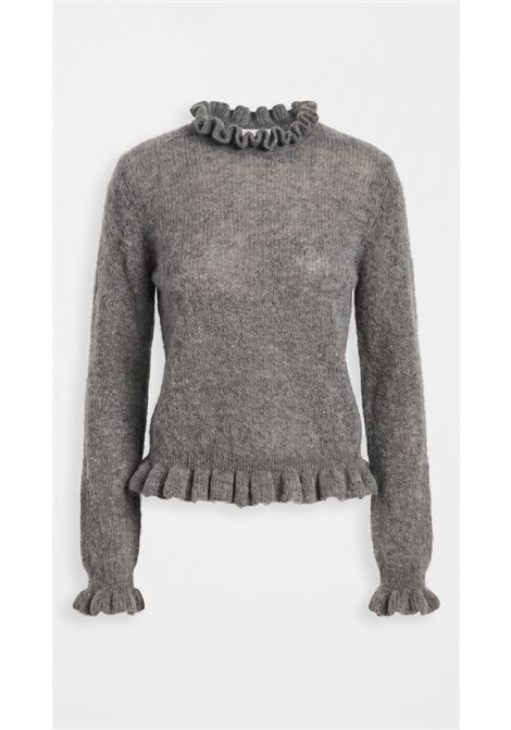 Des Petits Hauts Women's Canello Medium Grey Super Kid Mohair & Baby Alpaca Jumper Des Petits Hauts |  | 1H26005108175